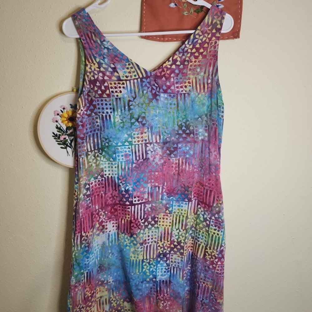 Vibrant Multicolor Midi Dress